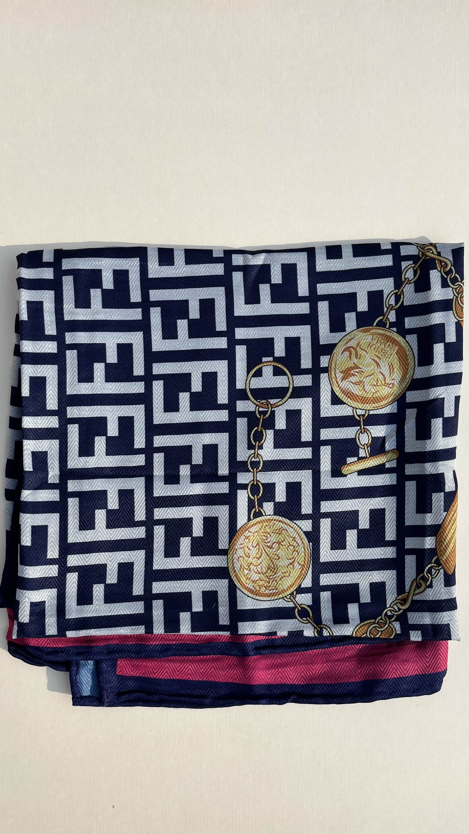 روسری نخی توییل کاغذی طرح F نرم و لطیف (پاییزه)